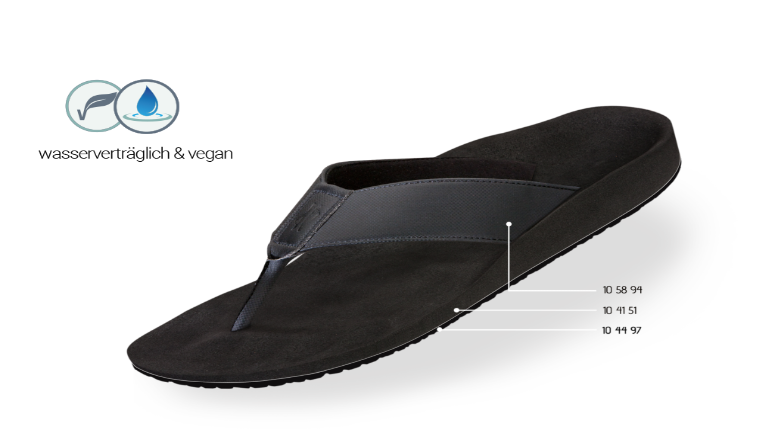 FlipFlop Ortopediska Svart Herr